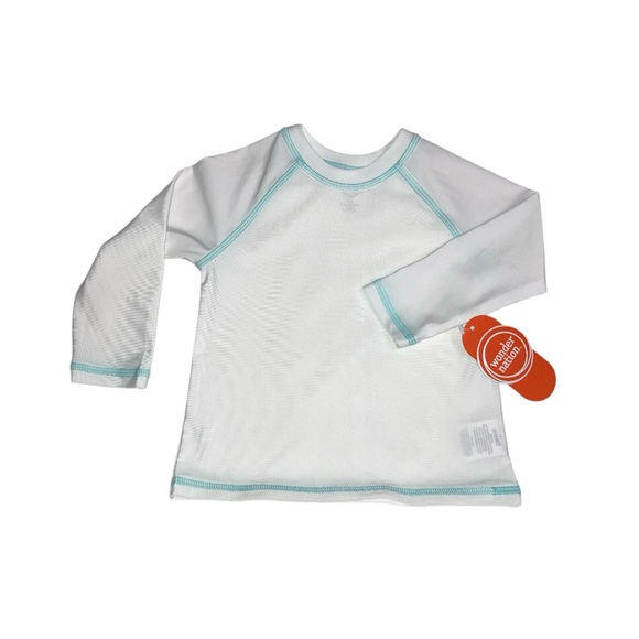 Wonder Nation Blue Rashguard Swim Top - Picture 2 of 7